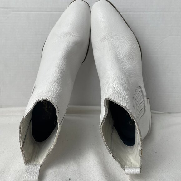 Seychelles Exit Strategy White Leather Ankle Bootie - Picture 6 of 9